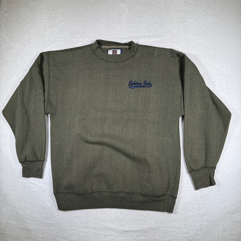 Eskimo Joes Sweatshirt Pullover Crewneck‎ Green XL Mens Long Sleeve Casual Basic